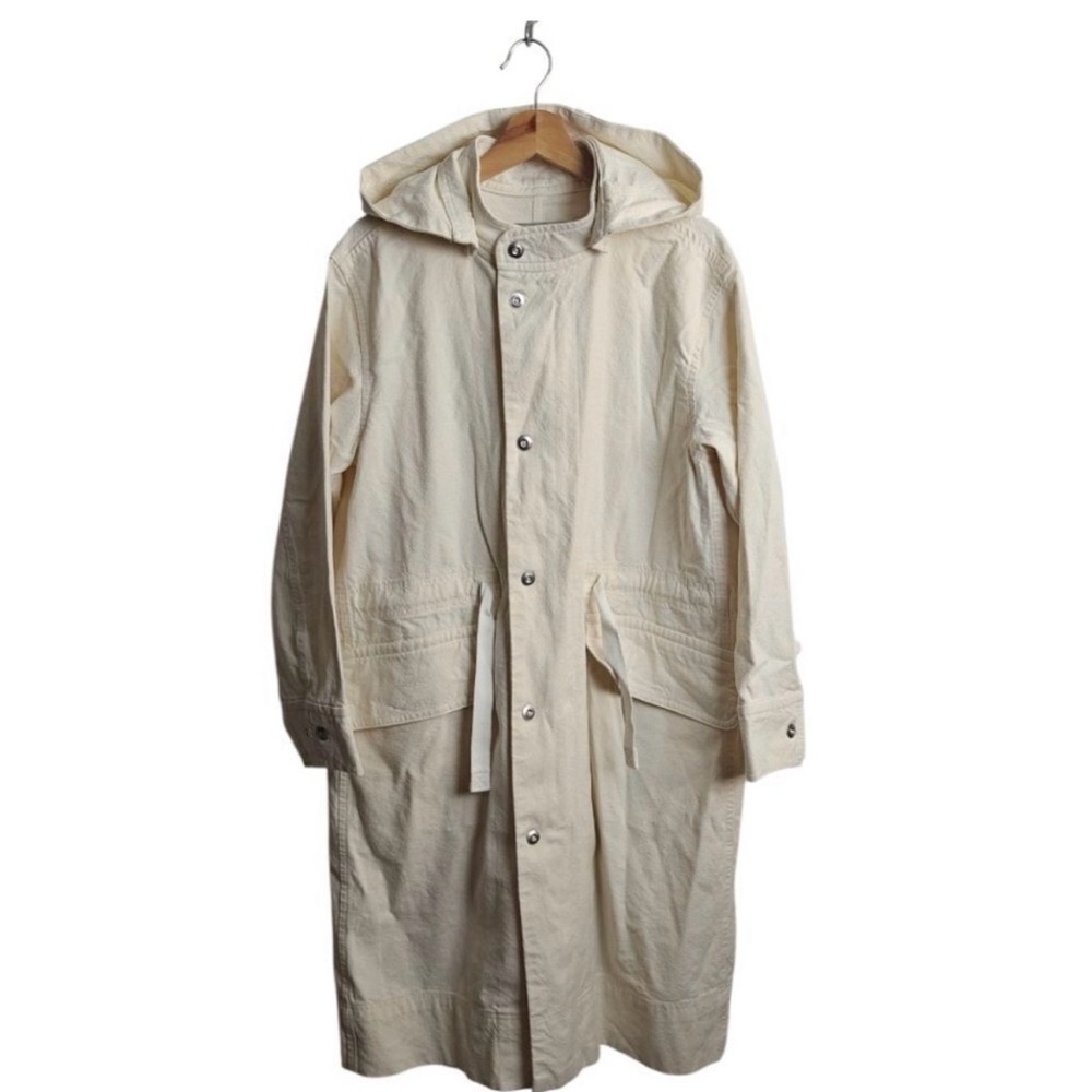 Everlane Organic Cotton Cream Trench Coat